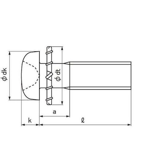 組込みねじ (+)ナベLI=2(鉄(また