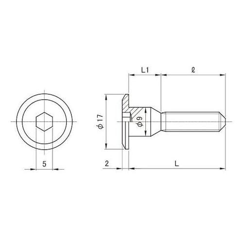 ニッケル JCB−A(六角穴D17 6