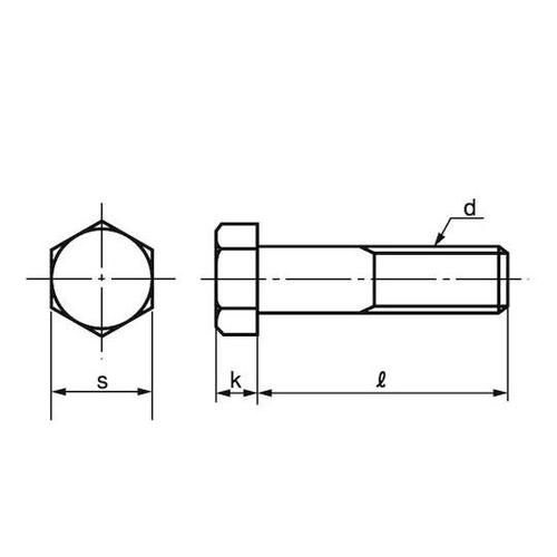 ステン 六角ボルト 半ネジ 輸入品 5/