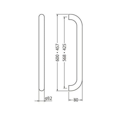 No.288 木丸棒取手600M黄