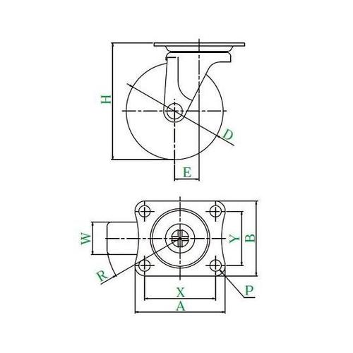 G−25BN 自在車 径25mm 黒
