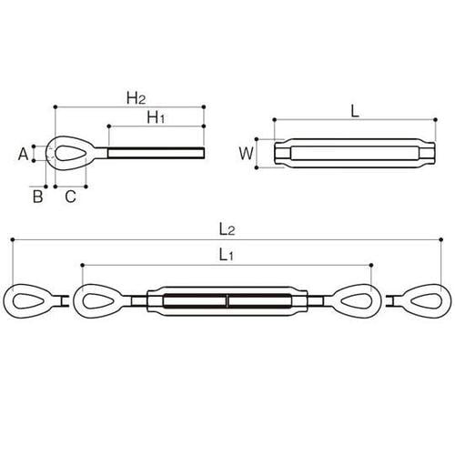 DTB−O16−6 ターンバックル