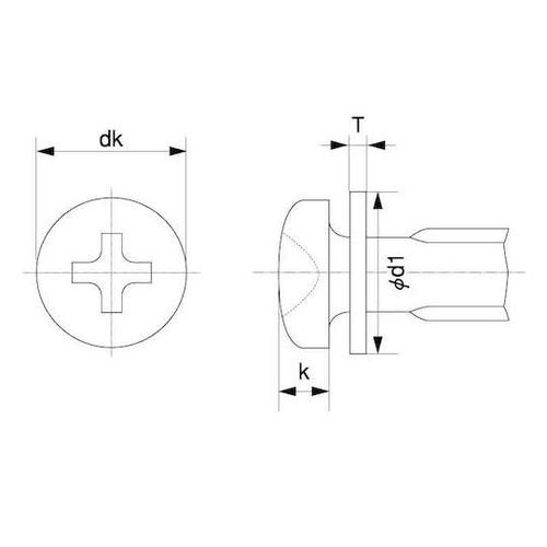 組込みねじ (+)ナベP=N ナイロンW