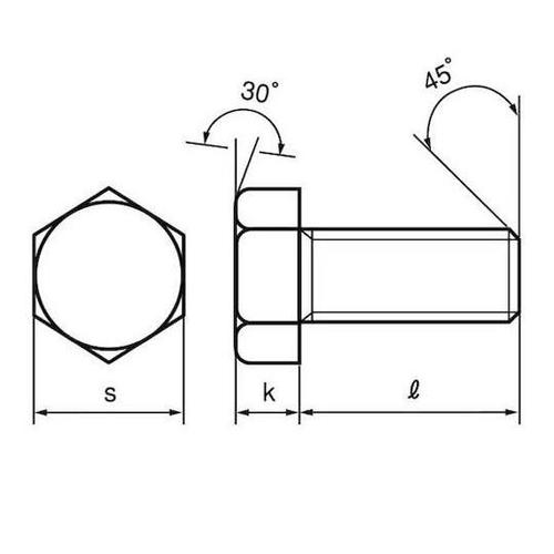 ユニクロ 六角ボルト 全ネジ JIS B