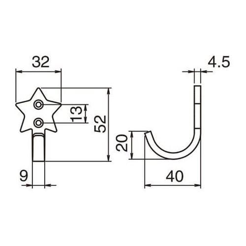 CF23 星形フックNブラッ・N