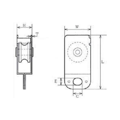 SL20 ステンレススライド滑車から7mm