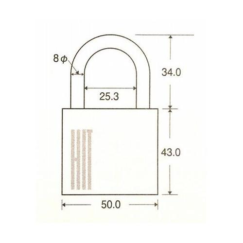 7700−50 南京錠 同一キー50mm