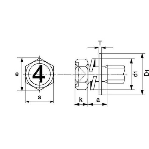 組込みねじ 4マークアプセットPD=3(