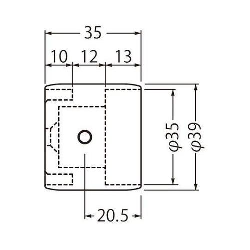ABR−814 接続金具35径用アンバー