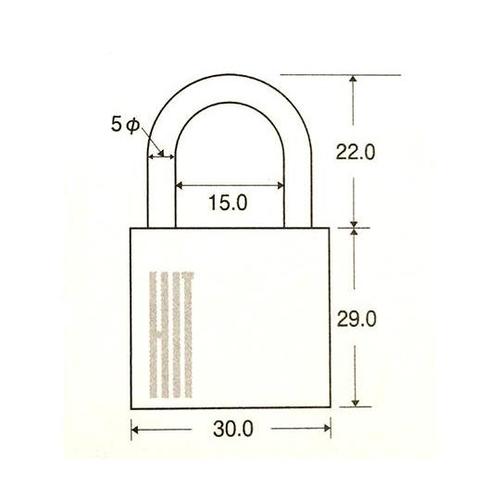 7700−30 南京錠 同一キー30mm
