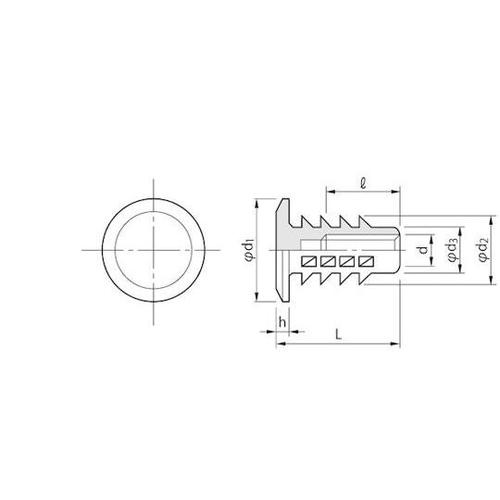 三価ホワイト 鬼目ナット Iタイプ 6