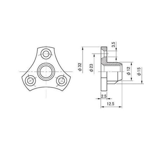 三価ホワイト 鬼目ナット Jタイプ 10