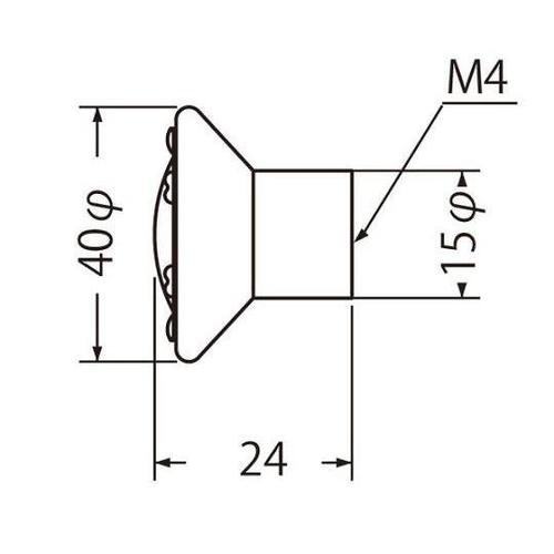 KB−74アモルツマミ40黒ニッケル
