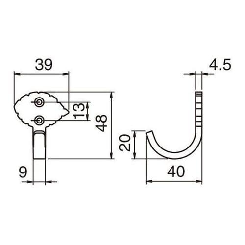 CF21 リーフフックNブラック