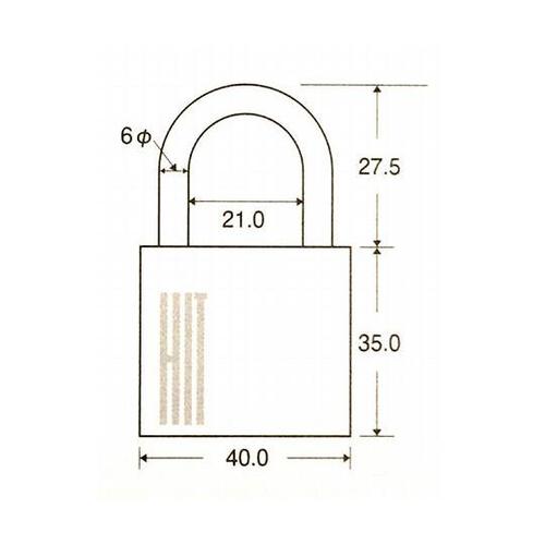 7700−40 南京錠 同一キー40mm