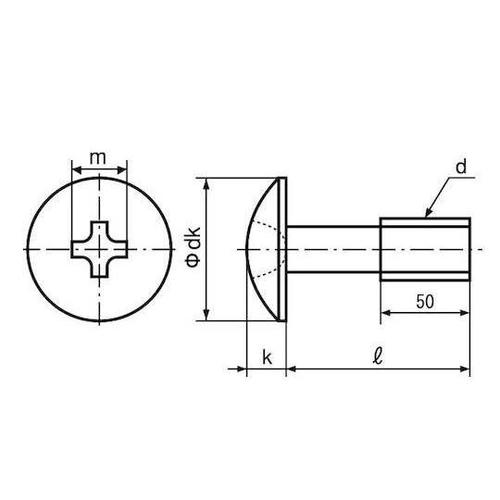 (+)トラス小ネジ 3×55×50 (6