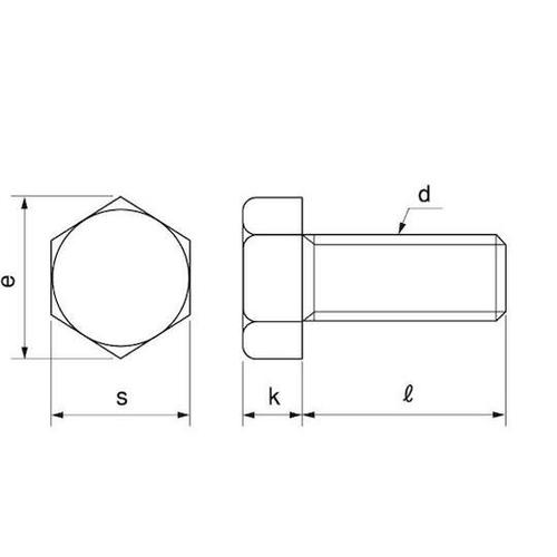 3価ホワイト 六角BT 全ネジ ノーマー