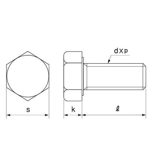 A2−70 全ねじ六角ボルト 6×35