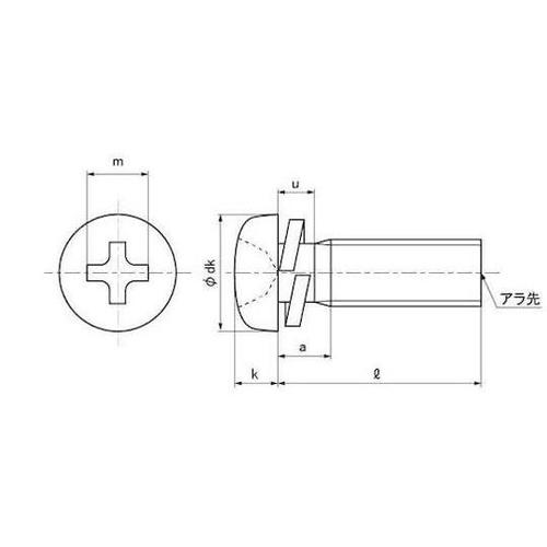 組込みねじ ピタック(+)ナベP=2(S