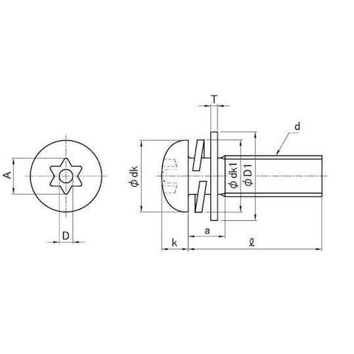 組込みねじ TRXタンパー ナベI=3