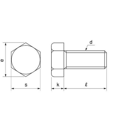 10.9 六角ボルト 全ネジ 5/8X5