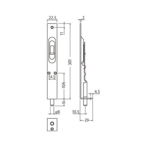 NO−8 フランス落し300ミリ鏡面