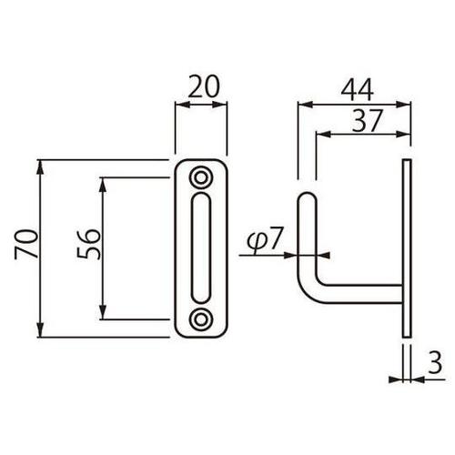 ST266 角形フックL形ソフトミラー