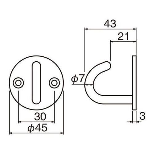 ST267 丸座フックU形ソフトミラー