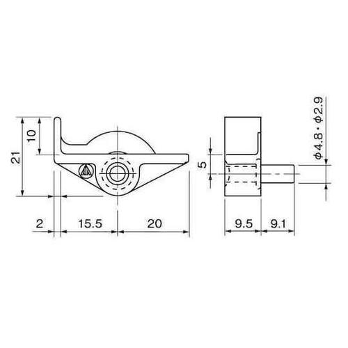 ニッケル 差込み棚ダボSM L 5 (1