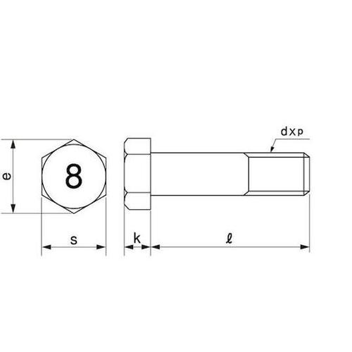 三価ホワイト 8マークBT(小形 半ネジ
