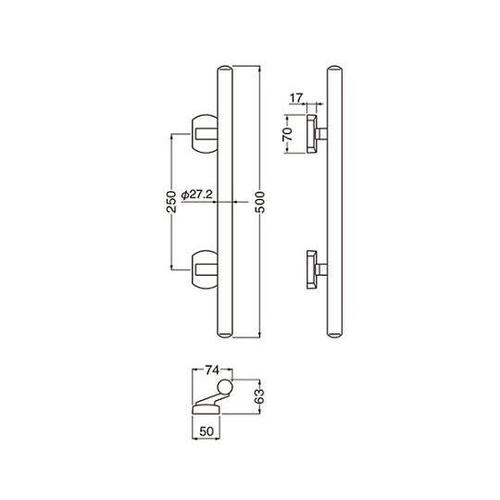SPP−6 甲丸丸棒500ミリ鏡面