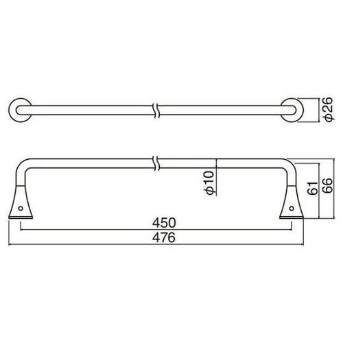 BT61 フロールタオル掛クローム