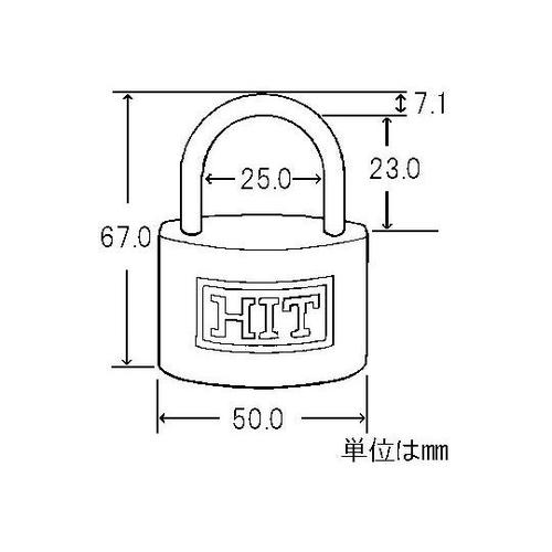 1−007 シリンダー南京錠 50mm