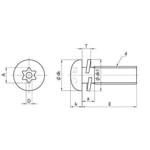 組込みねじ TRXタンパー ナベP=2