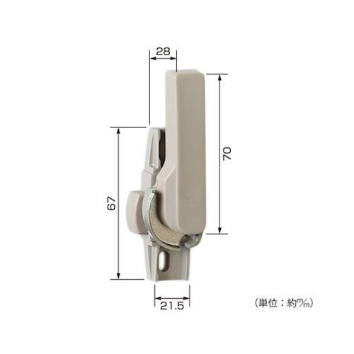 T33 空掛防止クレセント錠左 グレー