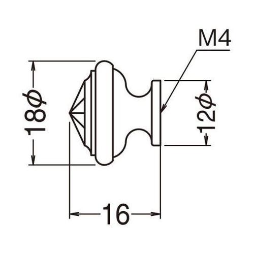 KB83 クリスタルツマミ小純金