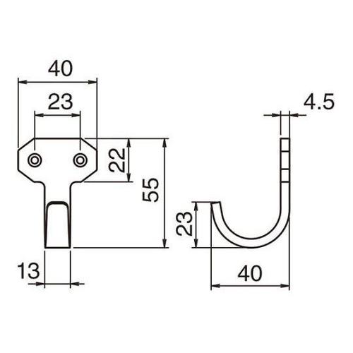 CF26 八角フックNブラック