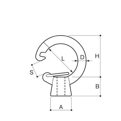 INH−5Mフックアイナットステンレス製