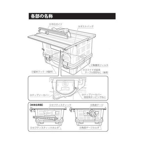 集塵機能付テーブルソー チップソー165