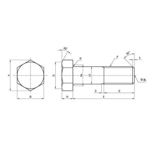 小形六角ボルト(細目 金剛製 10X25