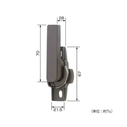 T32 空掛防止クレセント錠右 ブロンズ