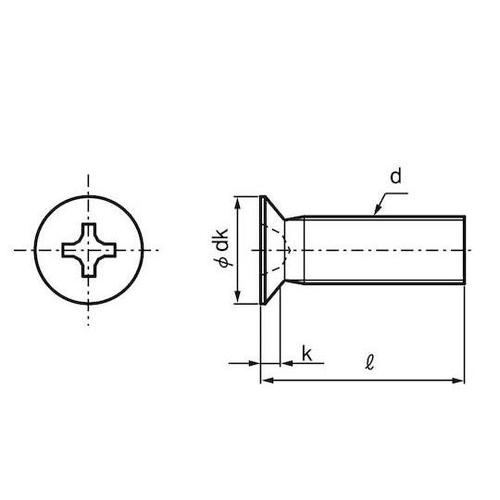 ステン(+)サラ小ネジD6 小頭 (T)
