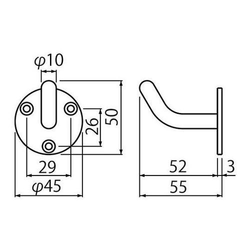 ST−56 丸棒フック鏡面磨
