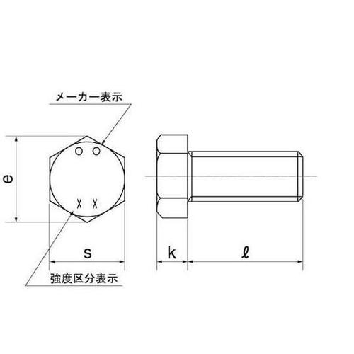 8.8 六角ボルト(小形 全ねじ 14X
