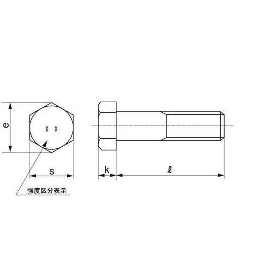 8.8 六角ボルト(小形 半ネジ 8×5