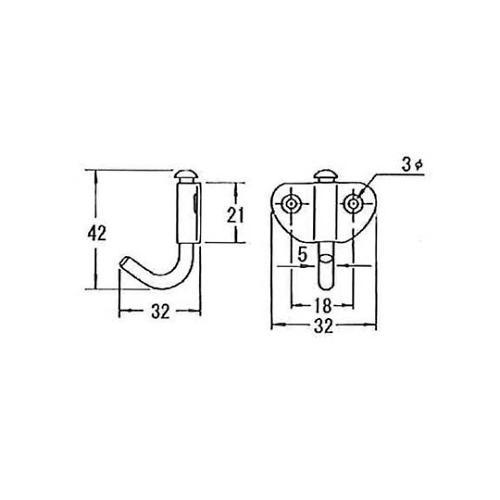 回転フック 1セット(5個入) TN22