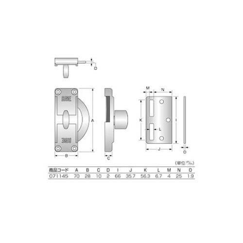 G−145 引戸兼用内締 27×70mm