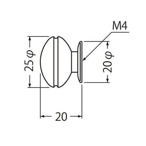 ST−75 マックツマミ25径鏡面