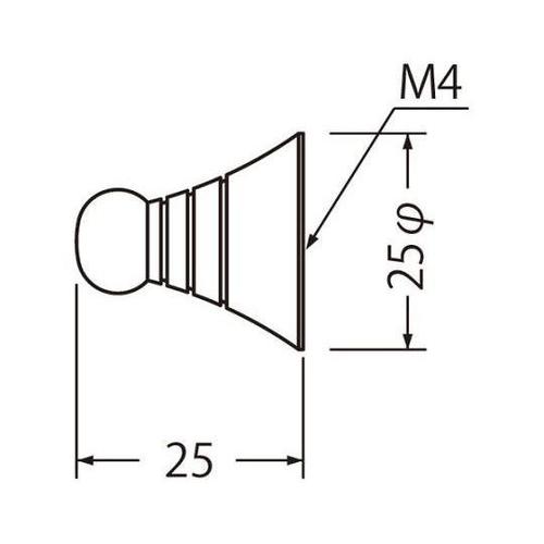 KB−62 ネオンツマミ黒ニッケルハガシ