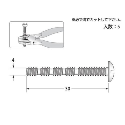 HF−439 カットねじ M4×30mm